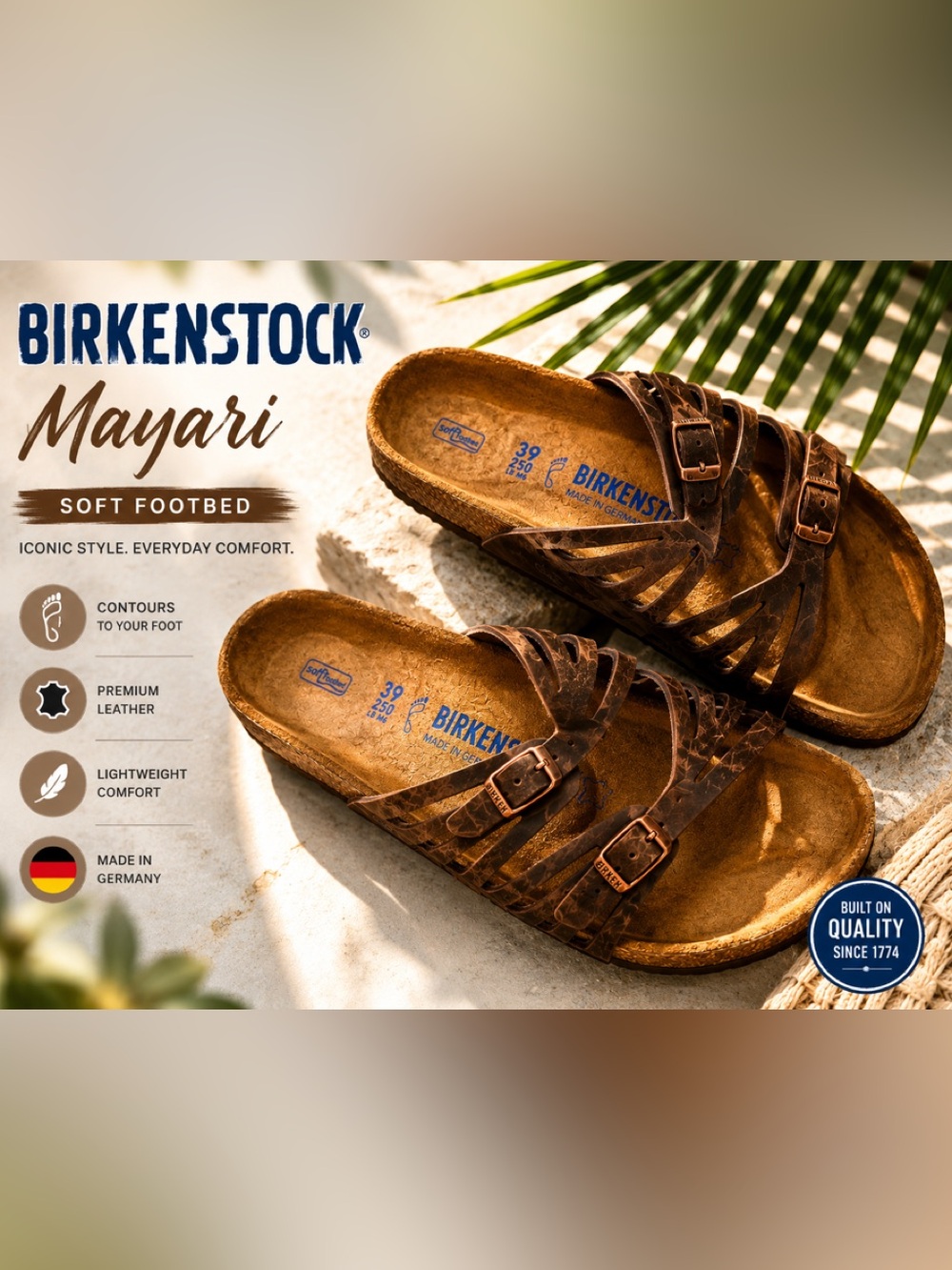 Birkenstock Women’s Brown Multi-Strap Mayari Sandals